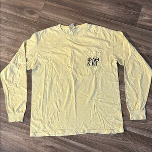 Phi Delta Theta & Kappa Kappa Gamma Large Comfort Colors Yellow Long Sleeve Tee